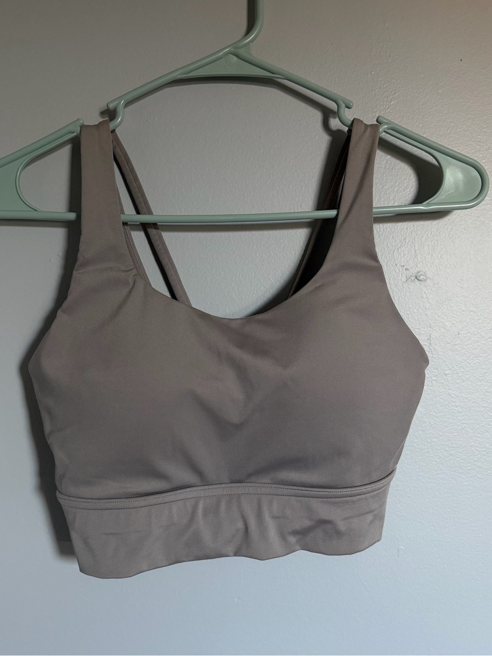 Avia Scoop Neck Sports Bra - Taupe Gray